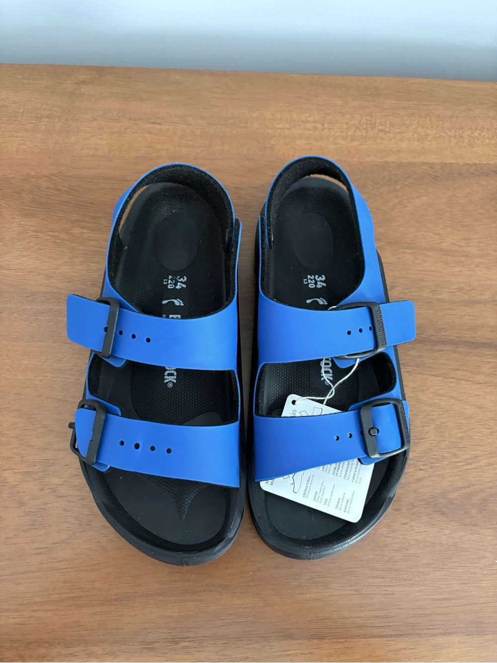Birkenstock Kids Royal Blue Birkoflor Mogami Double-Strap Sandals - NWT - Picture 3 of 7